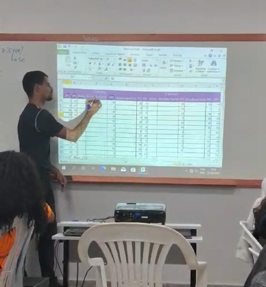 Professor Felipe Rodrigues em atividade